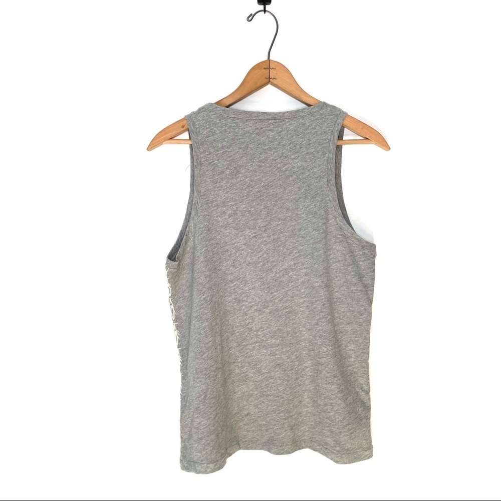 J. Crew | Floral Crochet Overlay Gray Tank Top - Picture 5 of 6